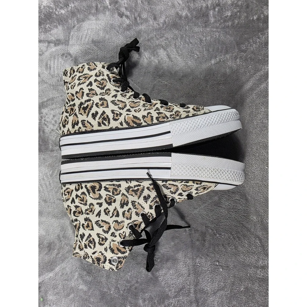 Converse Chuck Taylor All Star Leopard Print Platform High Top Youth US‎ 6 NWOB
